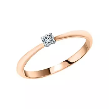 Золотое кольцо с бриллиантами природными