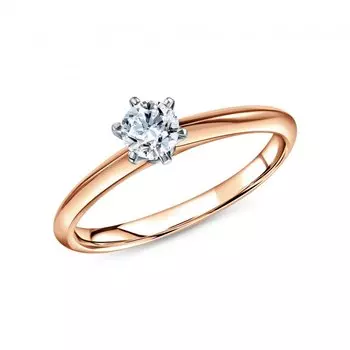 Золотое кольцо с бриллиантами природными