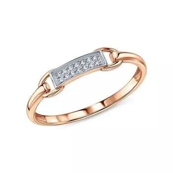 Золотое кольцо с бриллиантами природными