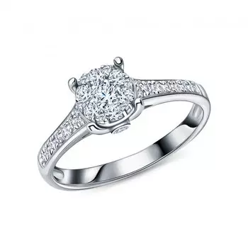 Золотое кольцо с бриллиантами природными