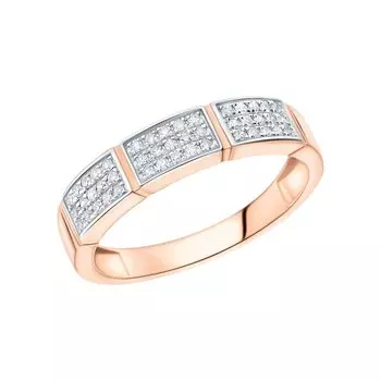 Золотое кольцо с бриллиантами природными