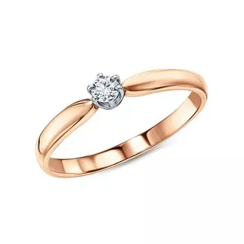 Золотое кольцо с бриллиантами природными