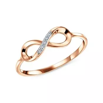 Золотое кольцо с бриллиантами природными