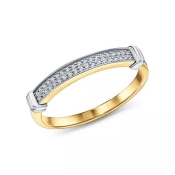 Золотое кольцо с бриллиантами природными