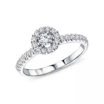 Золотое кольцо с бриллиантами природными