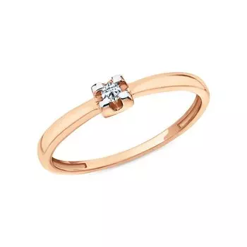 Золотое кольцо с бриллиантами природными