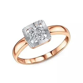 Золотое кольцо с бриллиантами природными