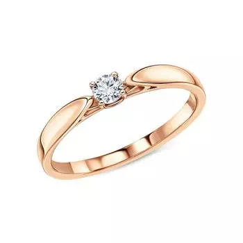 Золотое кольцо с бриллиантами природными