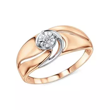 Золотое кольцо с бриллиантами природными