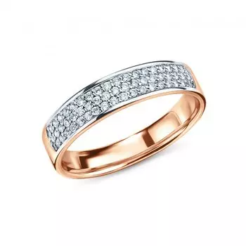 Золотое кольцо с бриллиантами природными