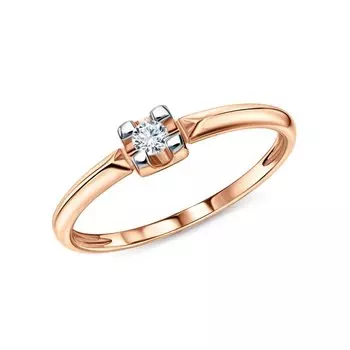 Золотое кольцо с бриллиантами природными