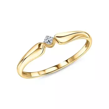 Золотое кольцо с бриллиантами природными