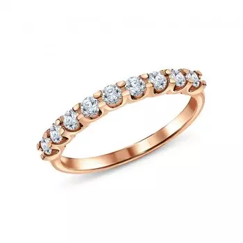 Золотое кольцо с бриллиантами природными