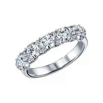 Золотое кольцо с бриллиантами природными