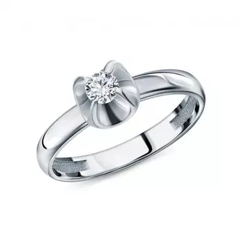 Золотое кольцо с бриллиантами природными