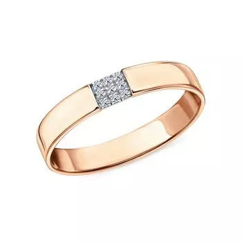 Золотое кольцо с бриллиантами природными