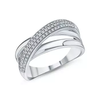 Золотое кольцо с бриллиантами природными