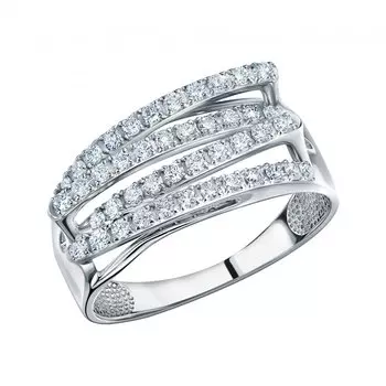 Золотое кольцо с бриллиантами природными