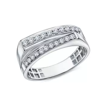 Золотое кольцо с бриллиантами природными