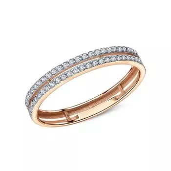 Золотое кольцо с бриллиантами природными