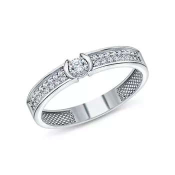 Золотое кольцо с бриллиантами природными