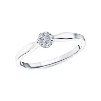 Золотое кольцо с бриллиантами природными