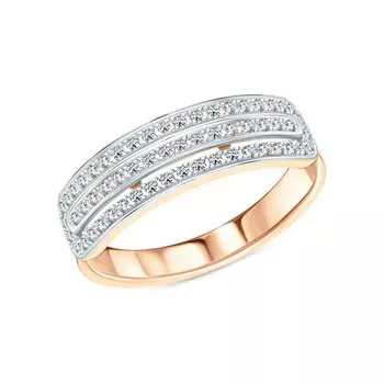 Золотое кольцо с бриллиантами природными