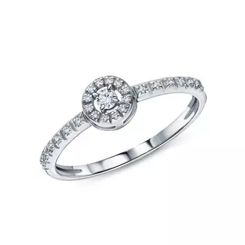 Золотое кольцо с бриллиантами природными