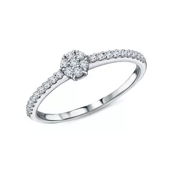 Золотое кольцо с бриллиантами природными