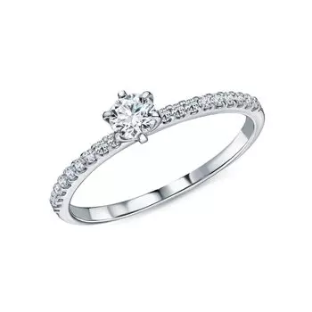 Золотое кольцо с бриллиантами природными