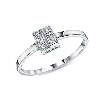 Золотое кольцо с бриллиантами природными