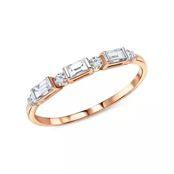 Золотое кольцо с бриллиантами природными