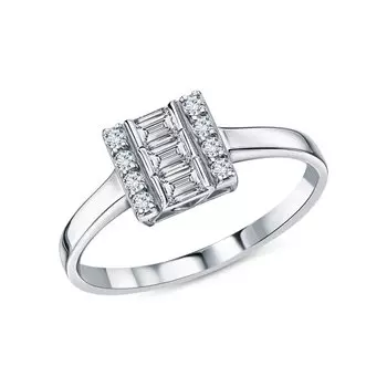 Золотое кольцо с бриллиантами природными