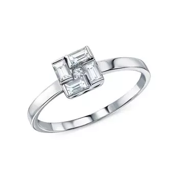 Золотое кольцо с бриллиантами природными