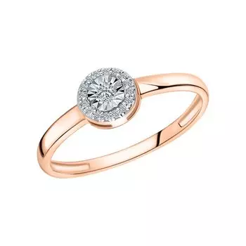 Золотое кольцо с бриллиантами природными