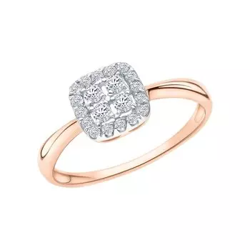 Золотое кольцо с бриллиантами природными