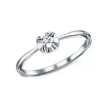 Золотое кольцо с бриллиантами природными