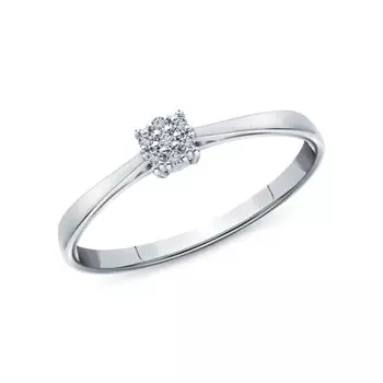 Золотое кольцо с бриллиантами природными