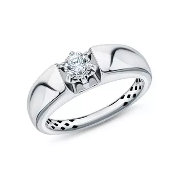 Золотое кольцо с бриллиантами природными