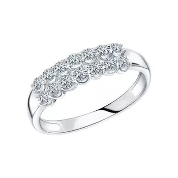 Золотое кольцо с бриллиантами природными