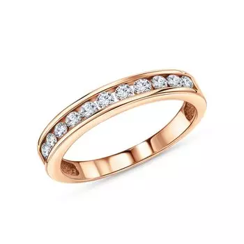 Золотое кольцо с бриллиантами природными