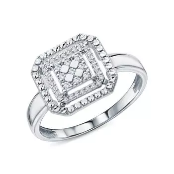 Золотое кольцо с бриллиантами природными