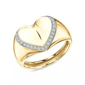 Золотое кольцо с бриллиантами природными