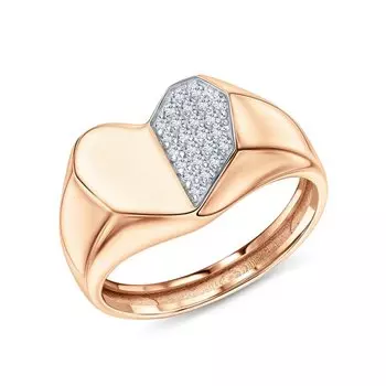 Золотое кольцо с бриллиантами природными