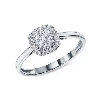 Золотое кольцо с бриллиантами природными