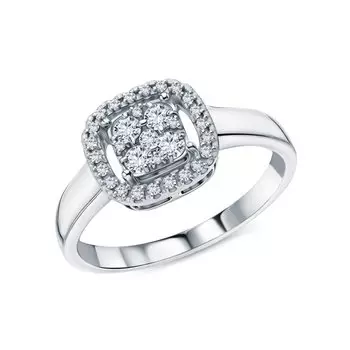 Золотое кольцо с бриллиантами природными