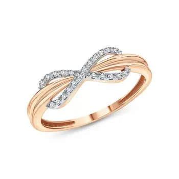 Золотое кольцо с бриллиантами природными