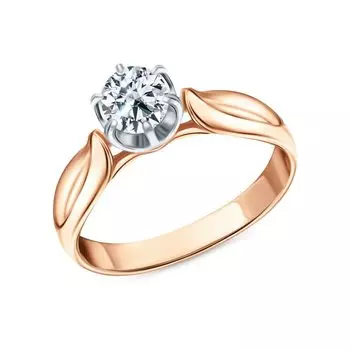 Золотое кольцо с бриллиантами природными