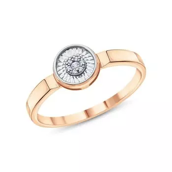 Золотое кольцо с бриллиантами природными