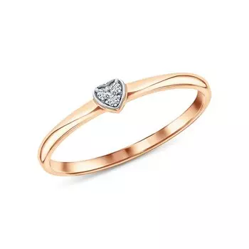 Золотое кольцо с бриллиантами природными